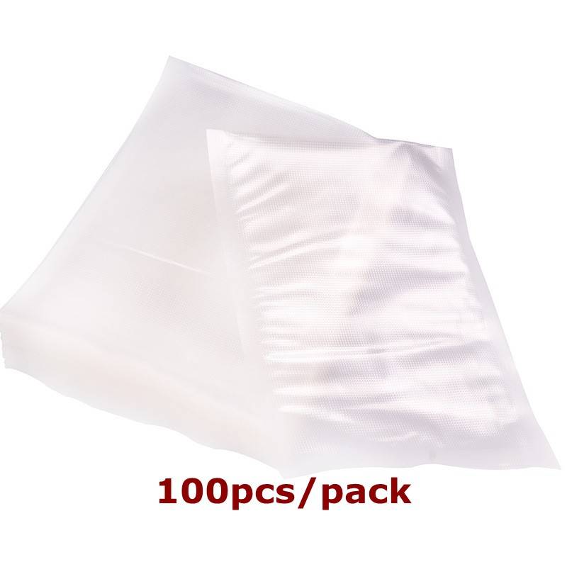 100pcs THICK Embossed Food Vacuum Sealer Plastic Bags Plastik Seal