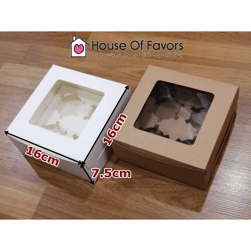 25pcs 2/4/6 Cavity Muffin / Cupcake Box with Window (without handle