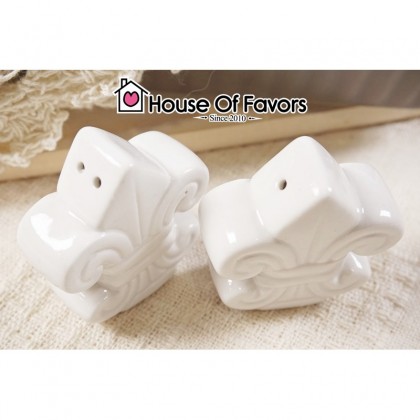 Ceramic Lily Flower Salt & Pepper Shaker Wedding Door Gift Doorgift Kahwin Murah Goodies Kahwin VIP Elegant Party Gift