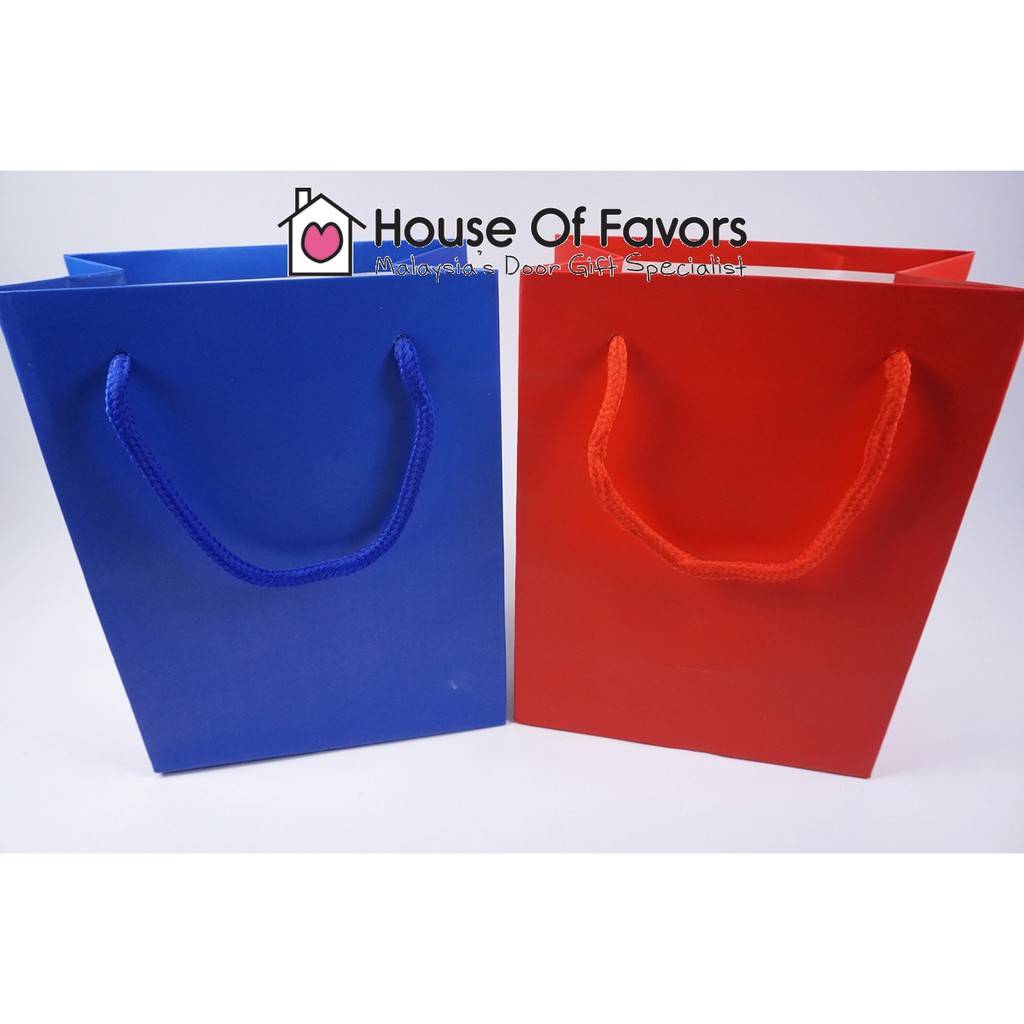 12pcs White Card Paper Bag (S) 14x8x18cm Exclusive High Quality Beg
