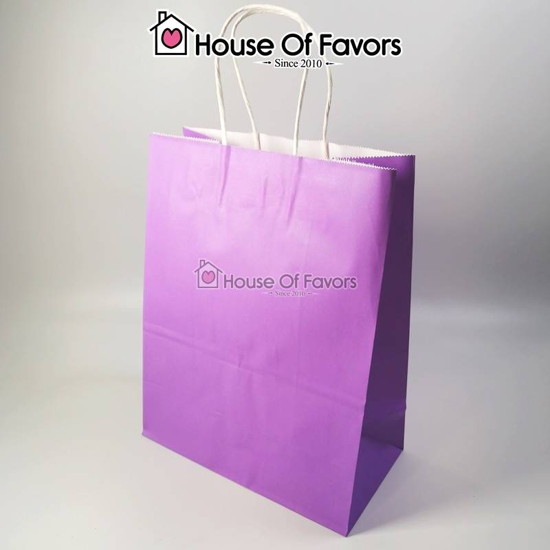 12pcs/set Kraft Paper Bag A5 A4 Size Twisted Handle Color Retail