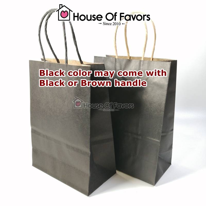 12pcs/set Kraft Paper Bag A5 A4 Size Twisted Handle Color Retail