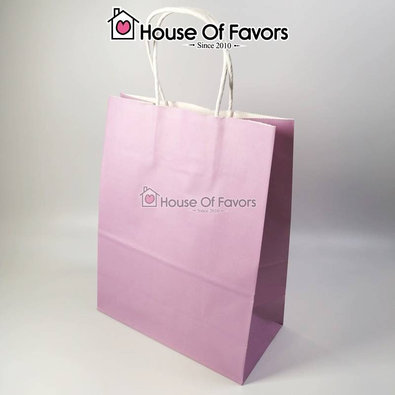 12pcs/set Kraft Paper Bag A5 A4 Size Twisted Handle Color Retail Shopping Bag Beg Kertas Party