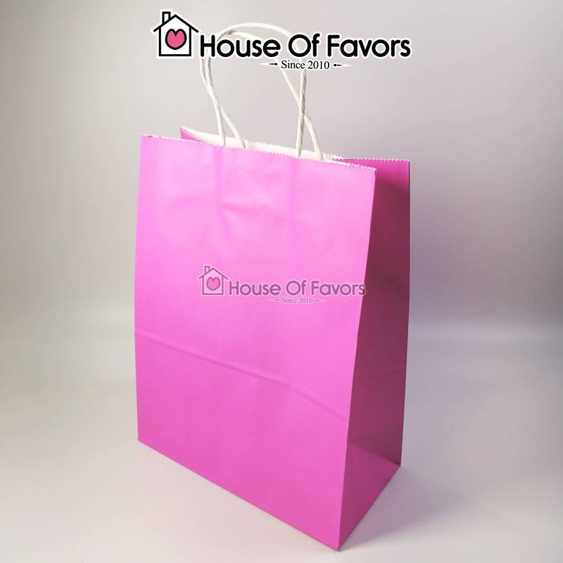 12pcs set Kraft Paper Bag A5 A4 Size Twisted Handle Color Retail