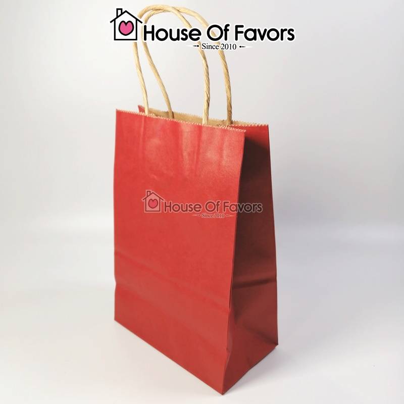 12pcs/set Kraft Paper Bag A5 A4 Size Twisted Handle Color Retail