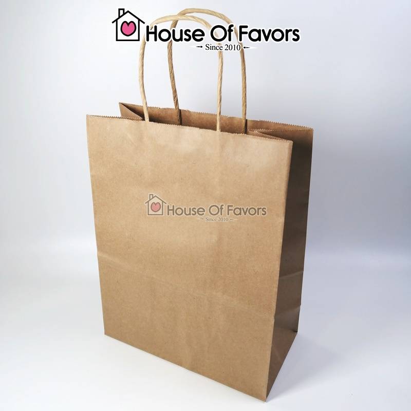 12pcs/set Kraft Paper Bag A5 A4 Size Twisted Handle Color Retail Shopping Bag Beg Kertas Party
