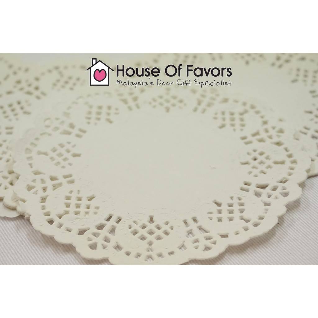White Doily Paper 3.5" 4.5" (200pcs), 5.5" (150pcs) Doiley Paper Round