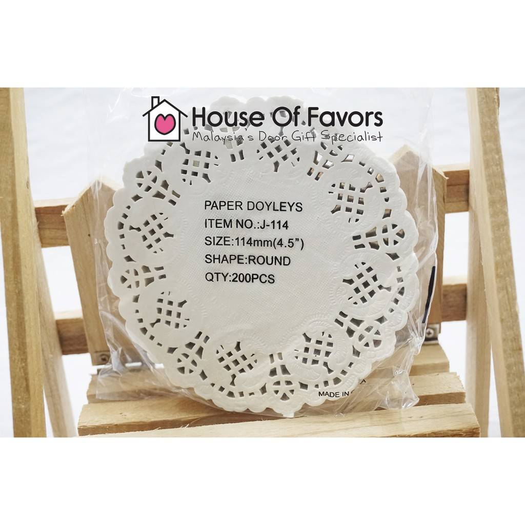 White Doily Paper 3.5" 4.5" (200pcs), 5.5" (150pcs) Doiley Paper Round