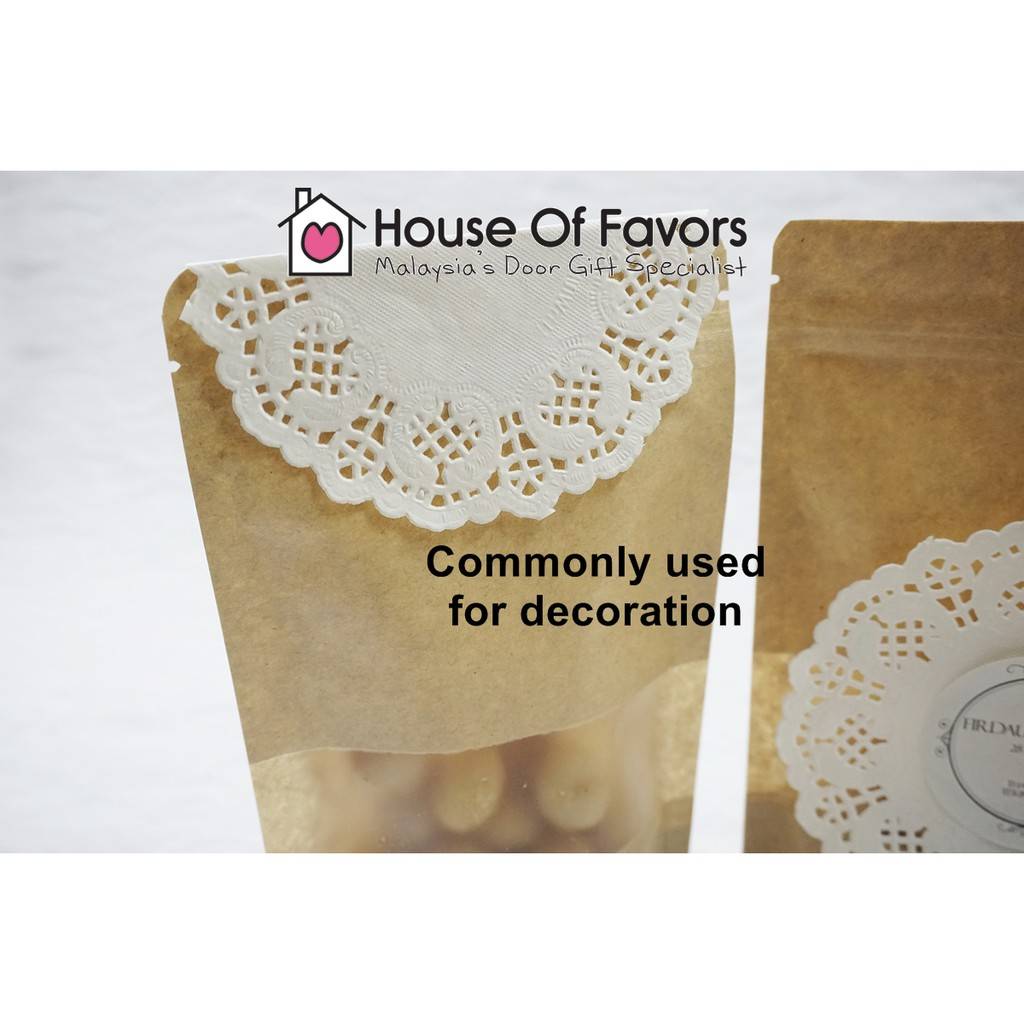 White Doily Paper 3.5" 4.5" (200pcs), 5.5" (150pcs) Doiley Paper Round